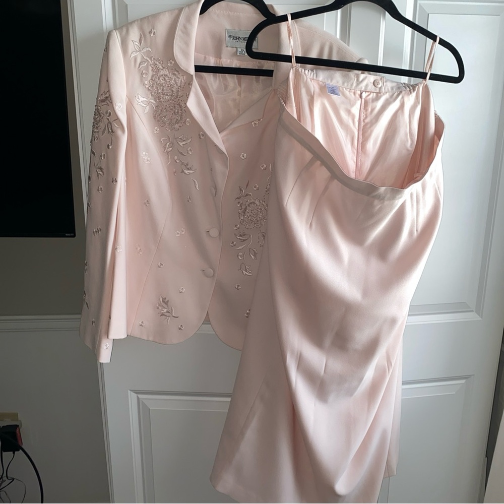 John Meyer Of Norwich 18W Skirt Suit Set Wedding Mother Of‎ Bride Groom Pink